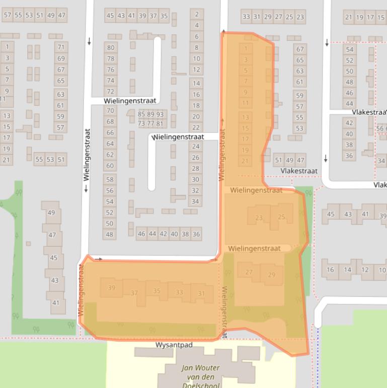 Kaart van postcodegebied 4301XM.
