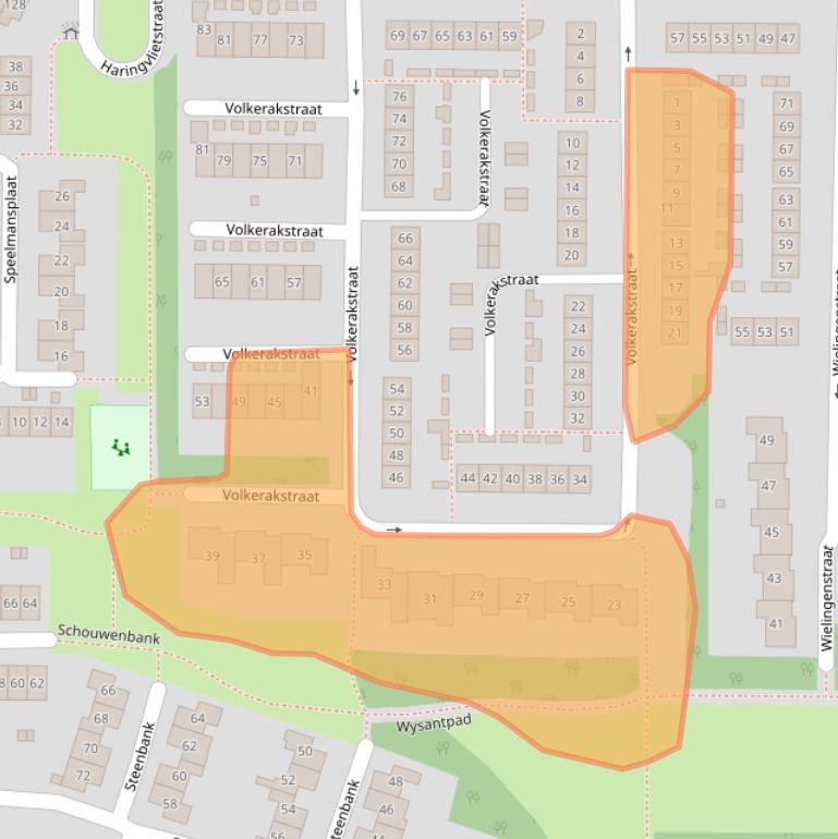 Kaart van postcodegebied 4301XV.