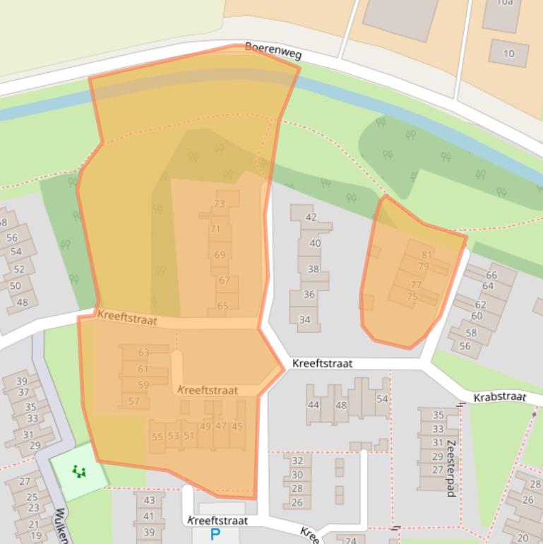 Kaart van postcodegebied 4301ZG.