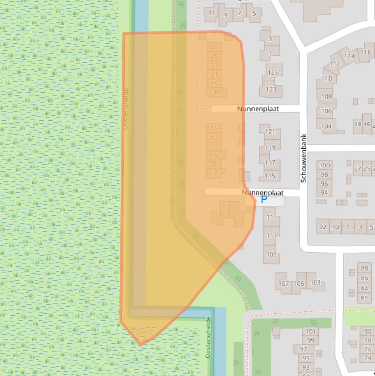 Kaart van postcodegebied 4301ZM.