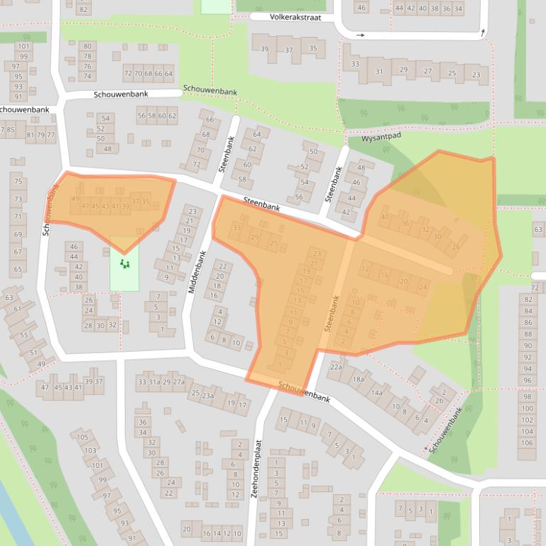Kaart van postcodegebied 4301ZX.