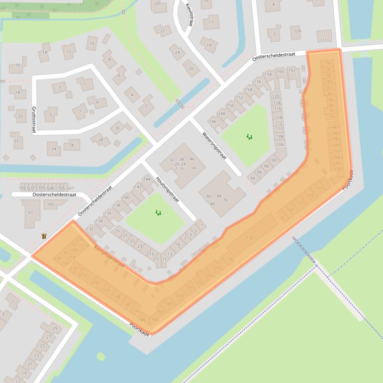 Kaart van postcodegebied 4302VA.