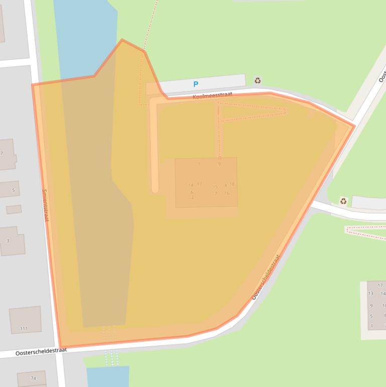 Kaart van postcodegebied 4302VH.