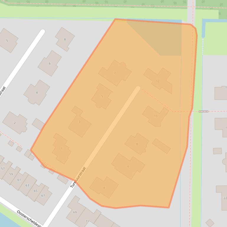 Kaart van postcodegebied 4302WL.