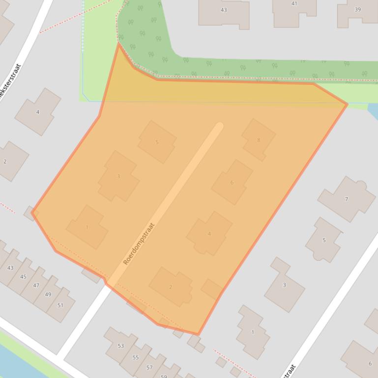 Kaart van postcodegebied 4302WN.