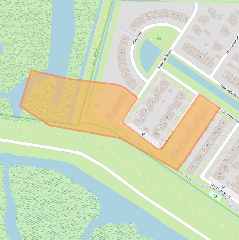 Kaart van postcodegebied 4302WT.
