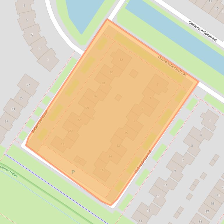 Kaart van postcodegebied 4302WV.