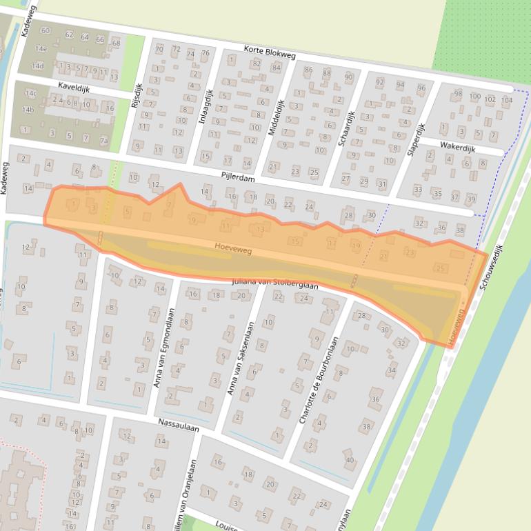 Kaart van postcodegebied 4303AG.
