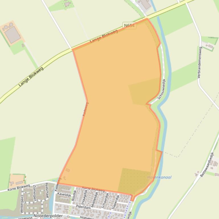 Kaart van postcodegebied 4303AH.