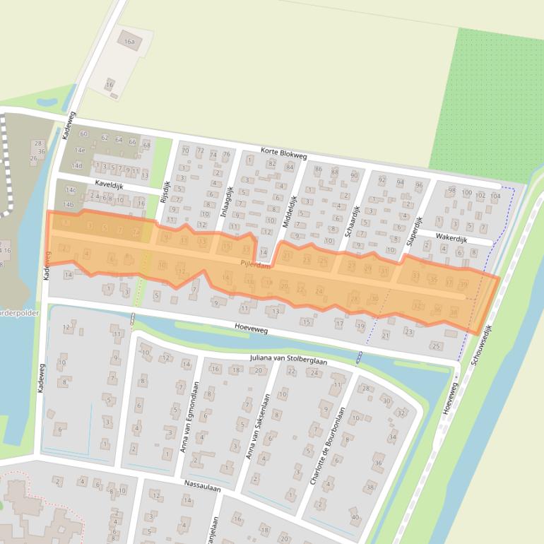 Kaart van postcodegebied 4303AJ.