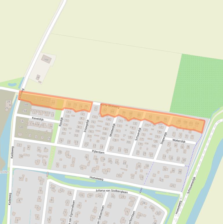 Kaart van postcodegebied 4303AT.