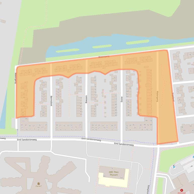 Kaart van postcodegebied 4303BA.