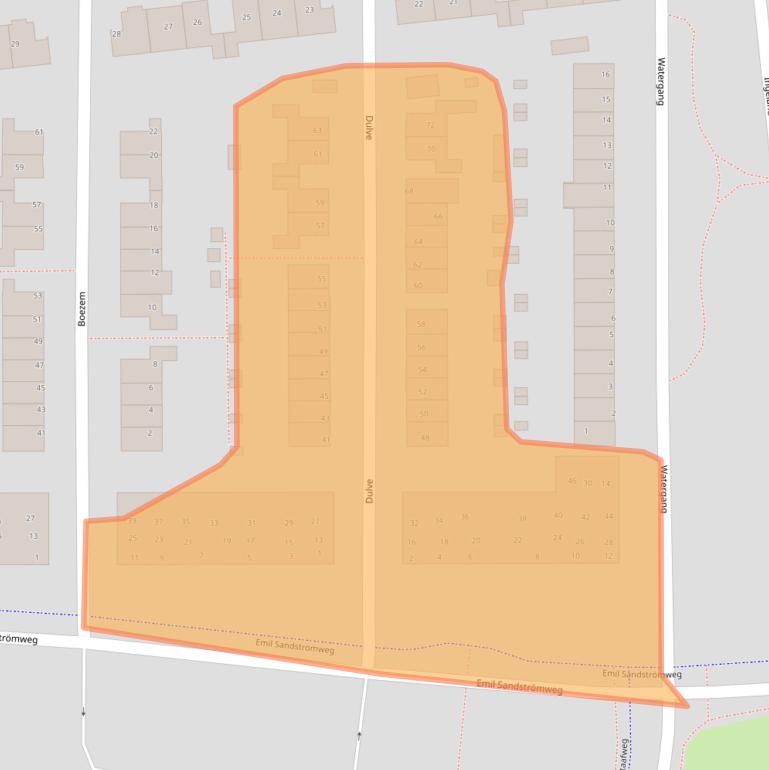 Kaart van postcodegebied 4303BD.