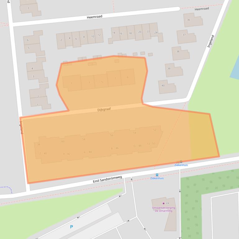 Kaart van postcodegebied 4303BH.