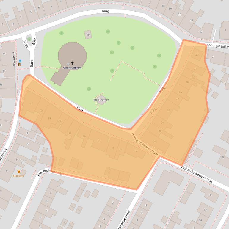 Kaart van postcodegebied 4305AG.