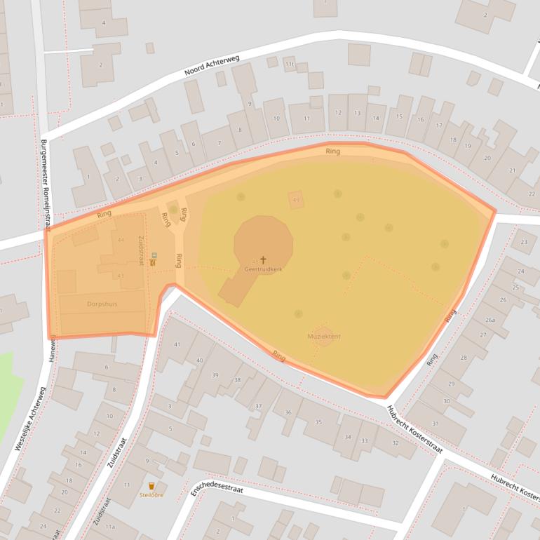 Kaart van postcodegebied 4305AH.