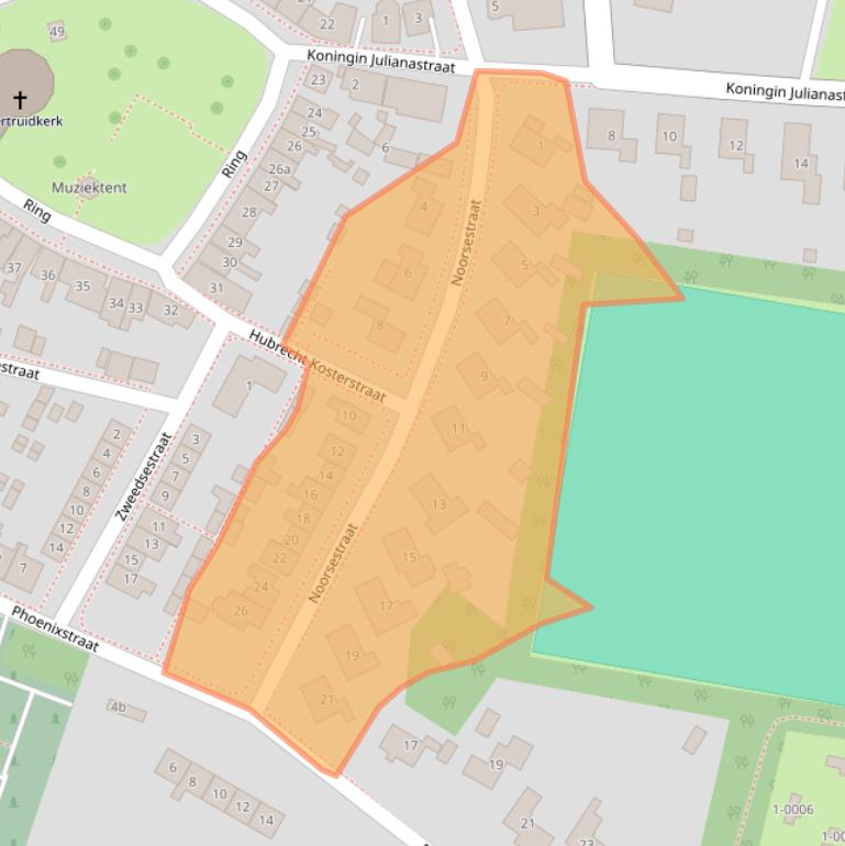 Kaart van postcodegebied 4305AK.