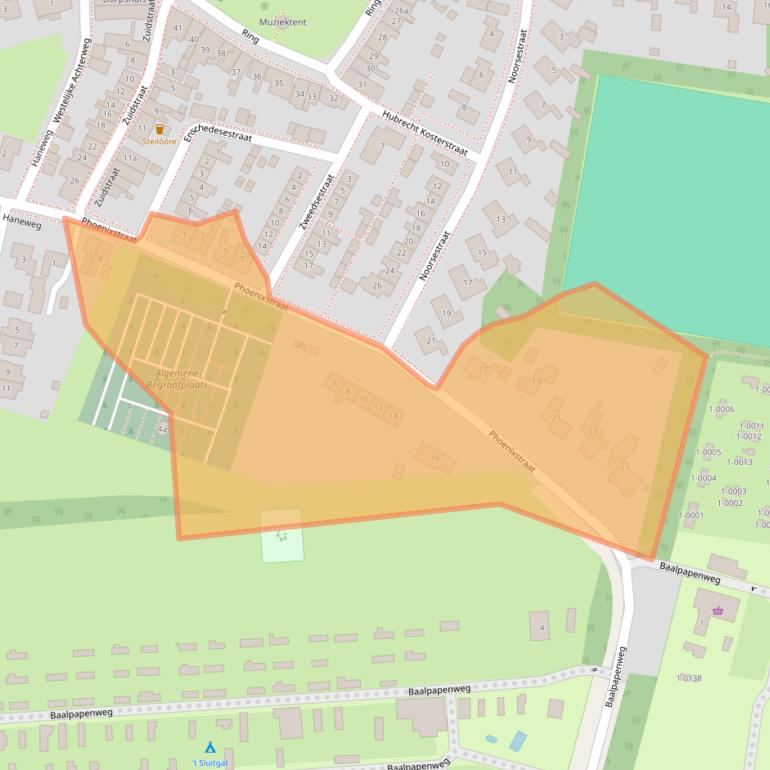 Kaart van postcodegebied 4305AL.