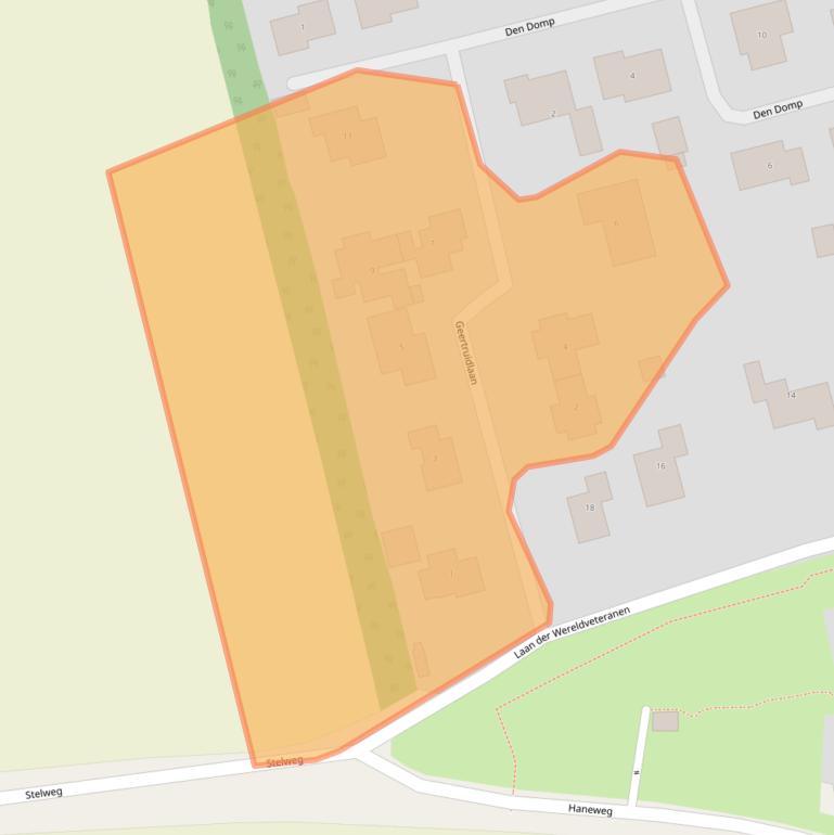 Kaart van postcodegebied 4305AP.