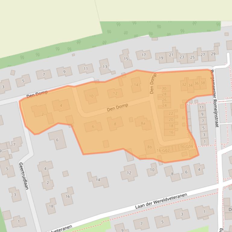 Kaart van postcodegebied 4305AS.