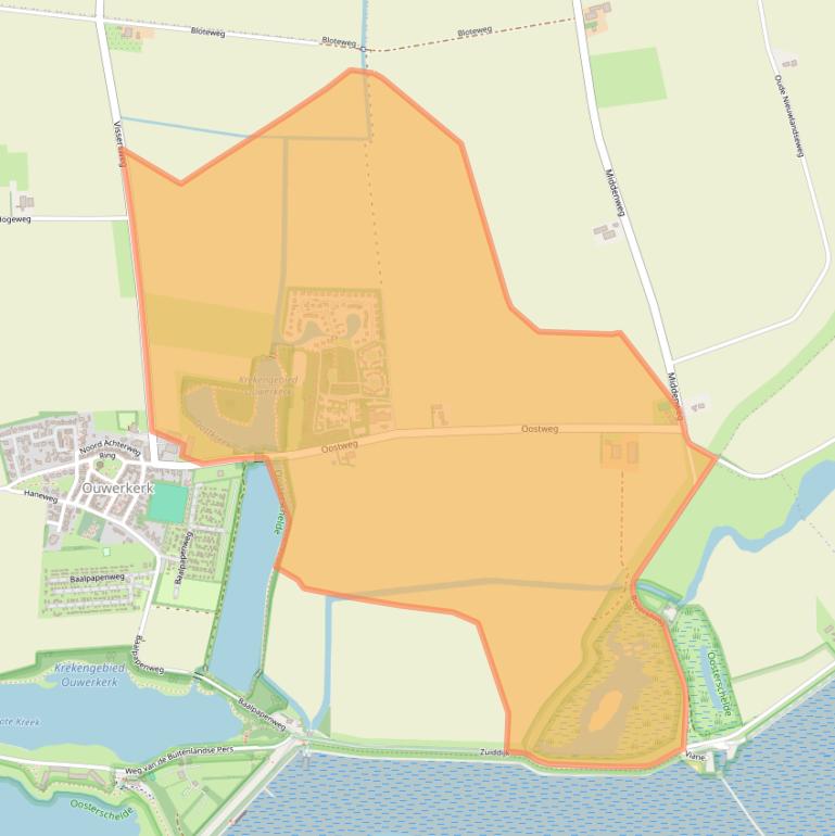 Kaart van postcodegebied 4305NA.