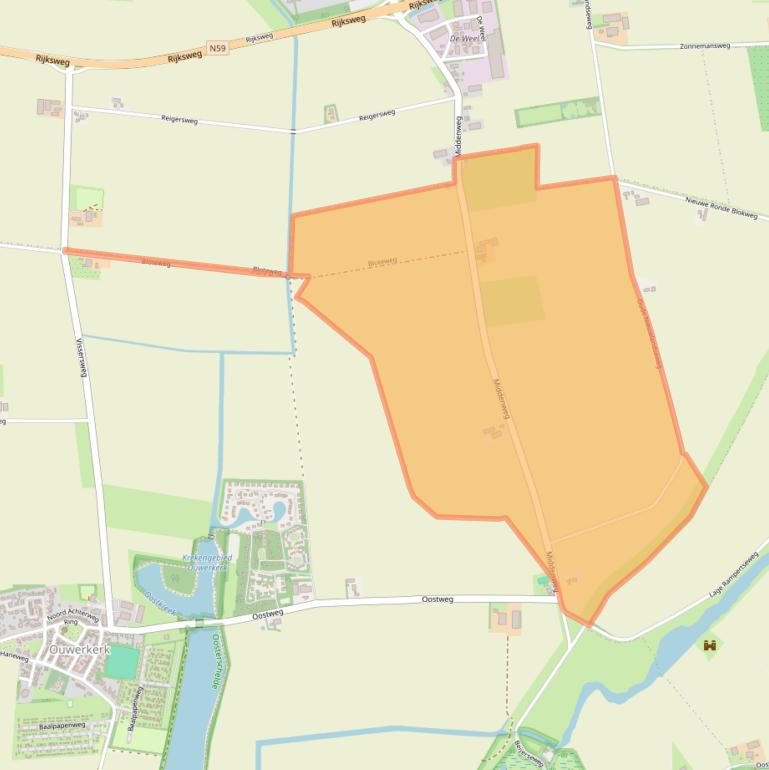 Kaart van postcodegebied 4305ND.