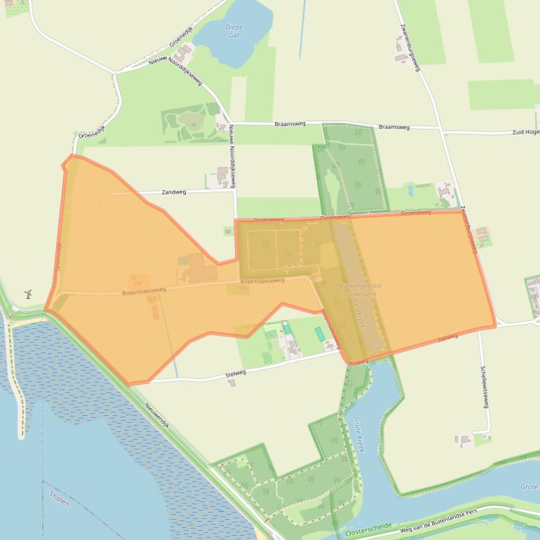 Kaart van postcodegebied 4305RB.