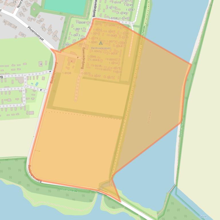 Kaart van postcodegebied 4305RE.