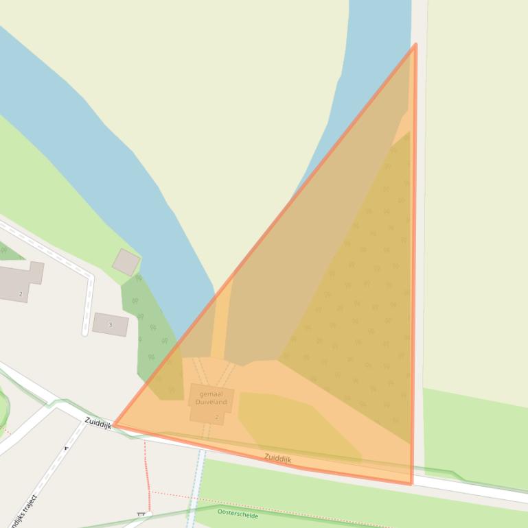 Kaart van postcodegebied 4305RK.