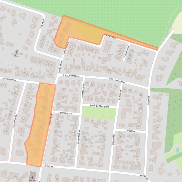 Kaart van postcodegebied 4306AG.