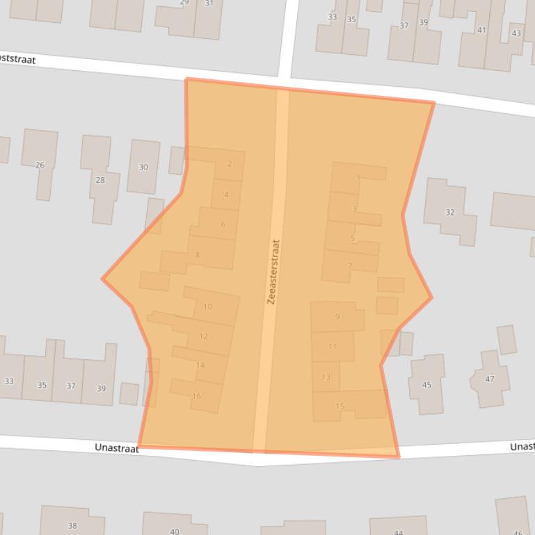 Kaart van postcodegebied 4306BA.