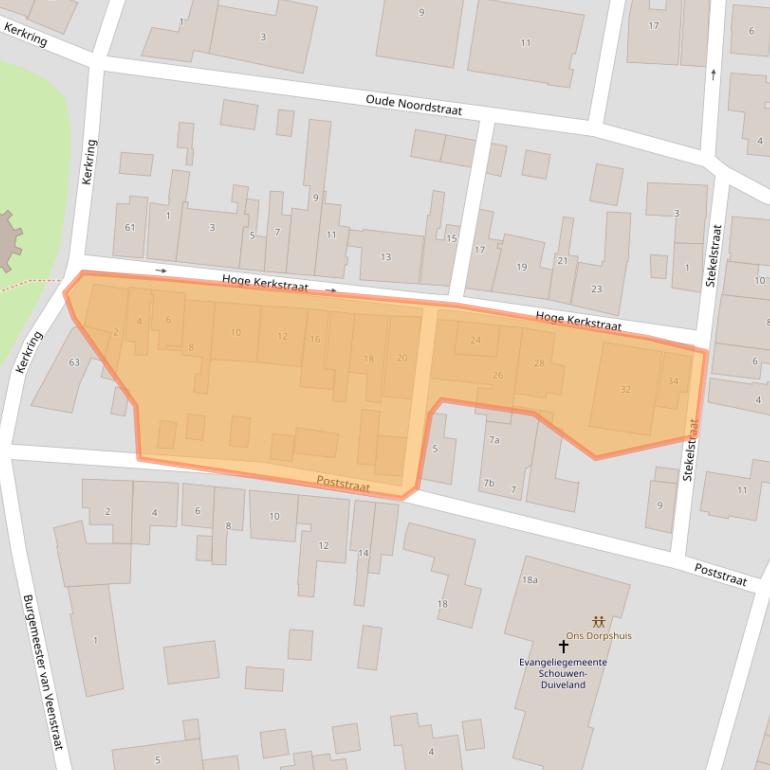 Kaart van postcodegebied 4306CD.