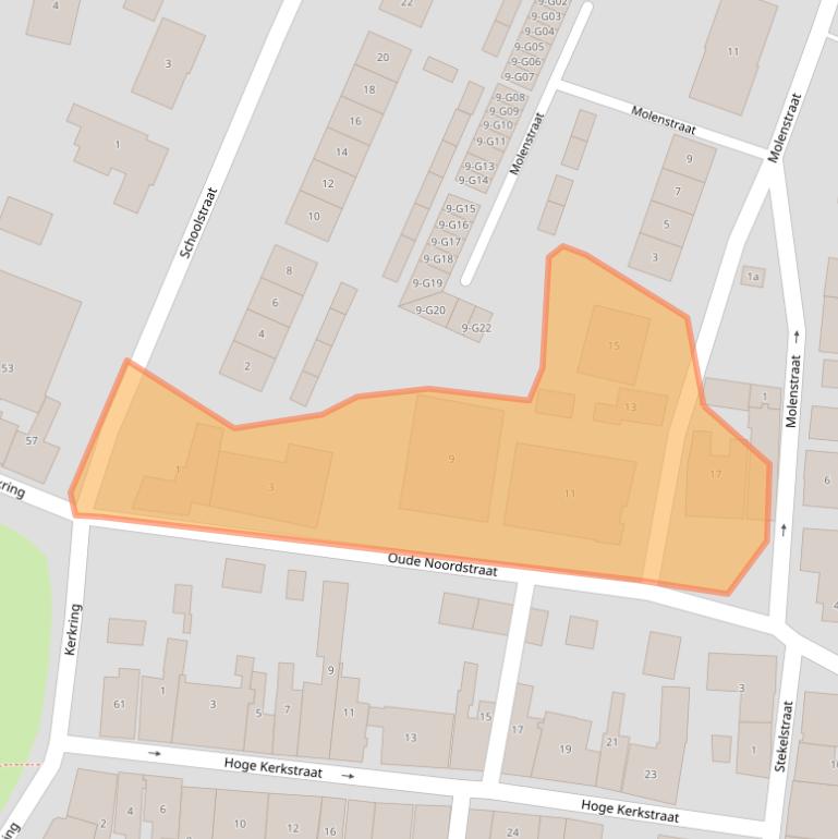 Kaart van postcodegebied 4306CE.