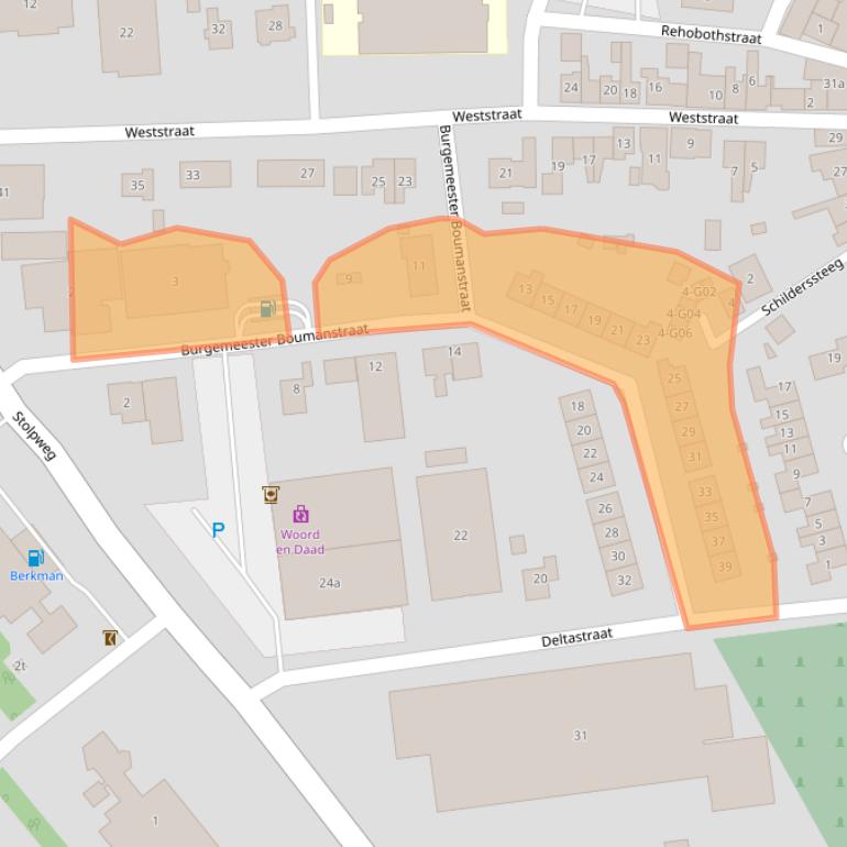 Kaart van postcodegebied 4306CP.