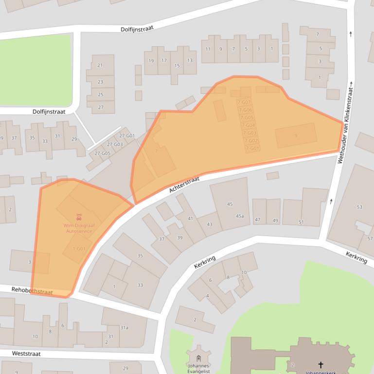 Kaart van postcodegebied 4306CS.