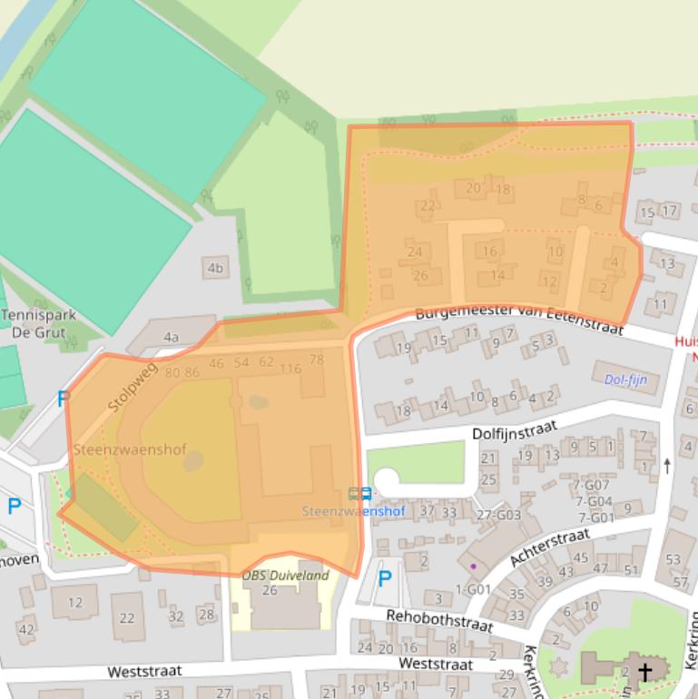 Kaart van postcodegebied 4306CW.