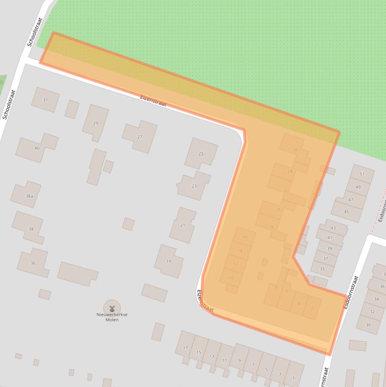 Kaart van postcodegebied 4306DA.