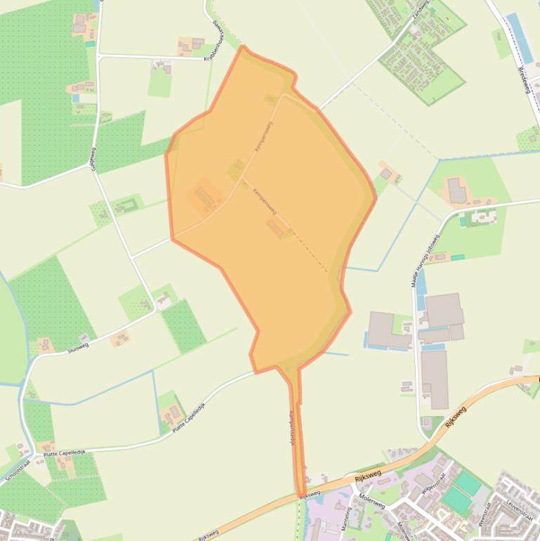 Kaart van postcodegebied 4306NH.