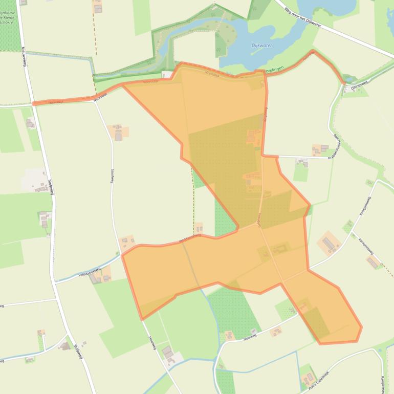 Kaart van postcodegebied 4306NJ.