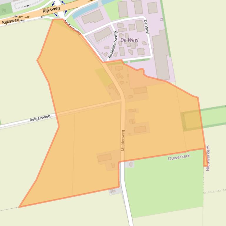 Kaart van postcodegebied 4306NP.