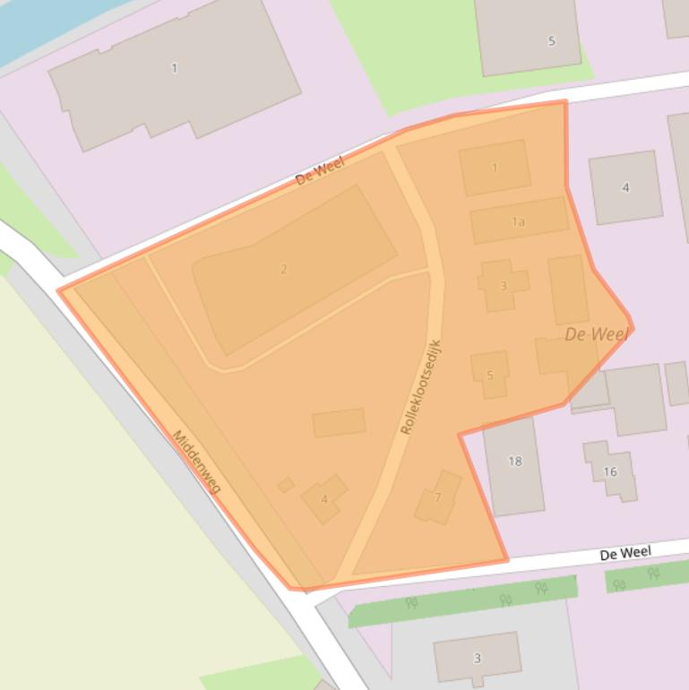 Kaart van postcodegebied 4306NX.