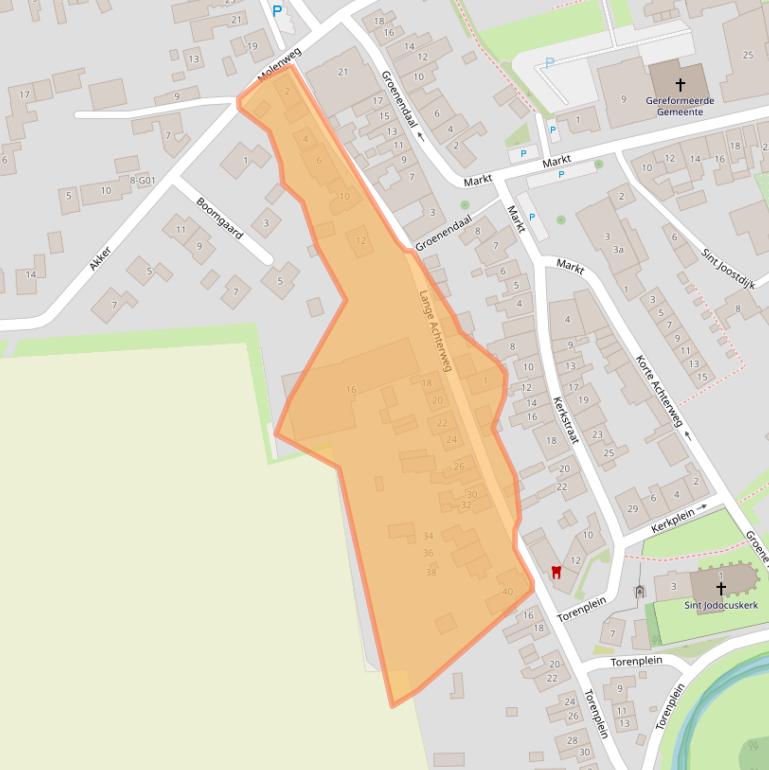 Kaart van postcodegebied 4307AE.