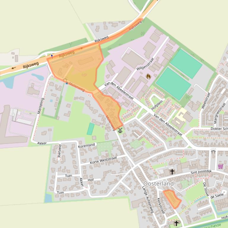 Kaart van postcodegebied 4307AK.