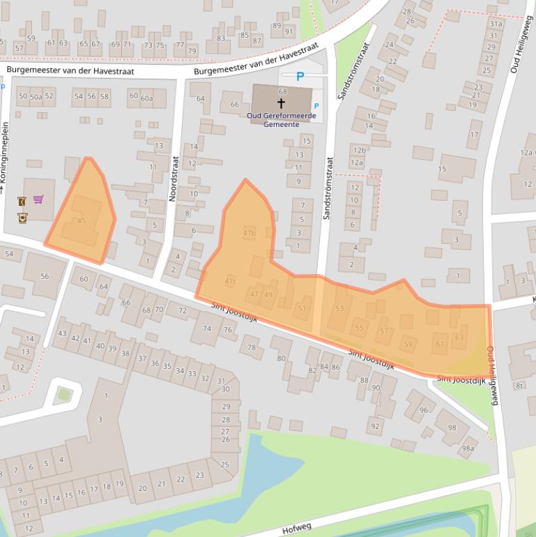 Kaart van postcodegebied 4307AS.