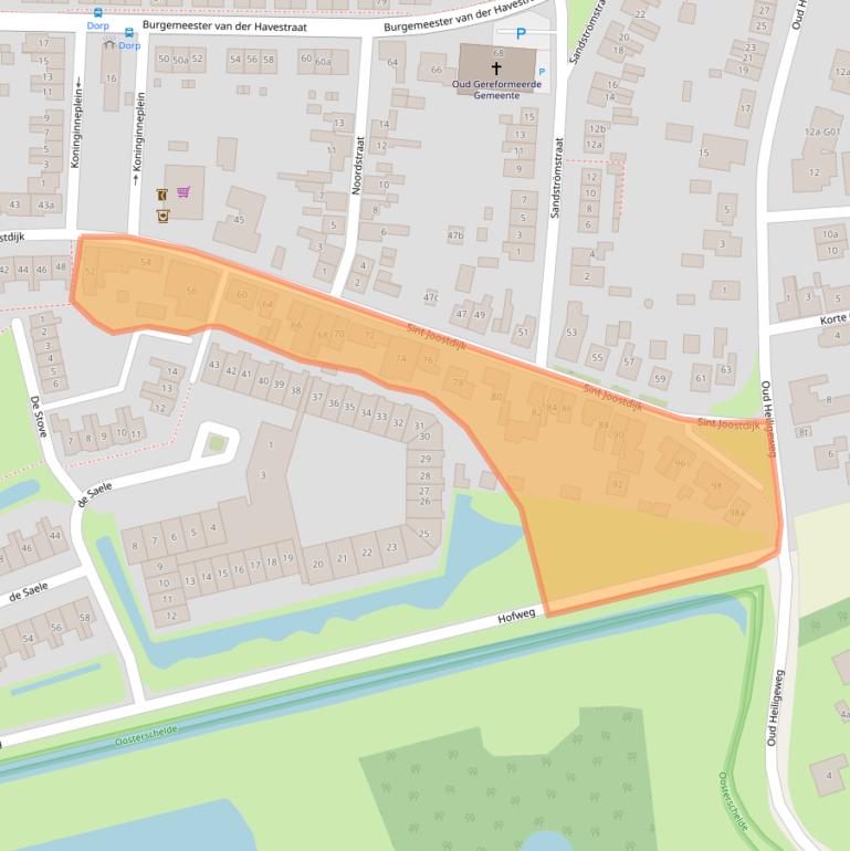 Kaart van postcodegebied 4307AV.