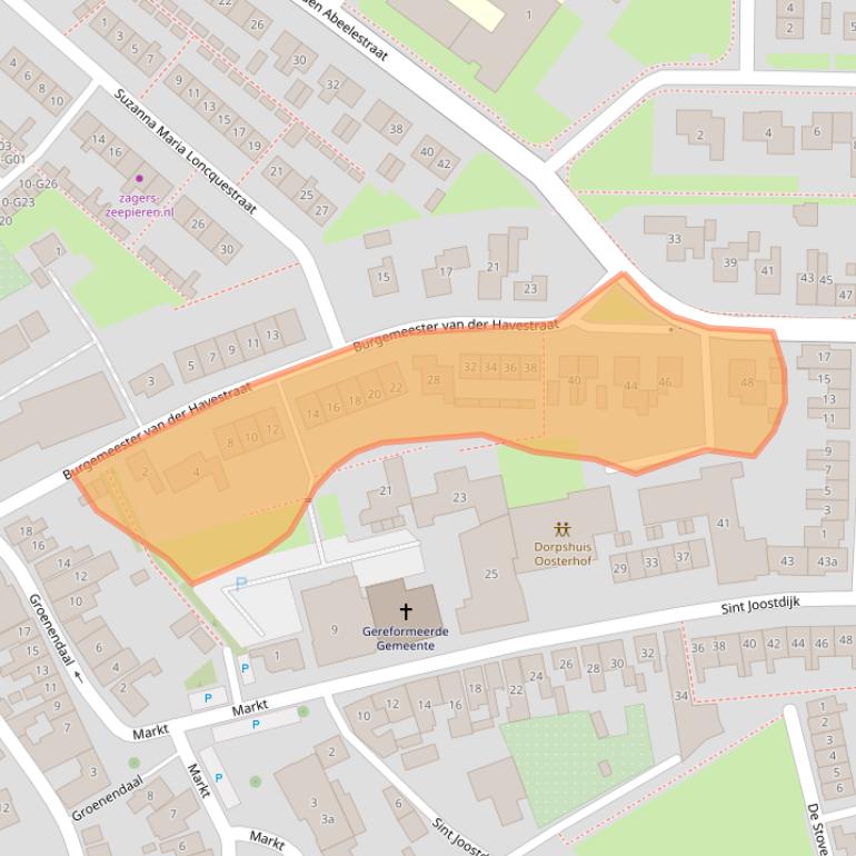 Kaart van postcodegebied 4307BD.