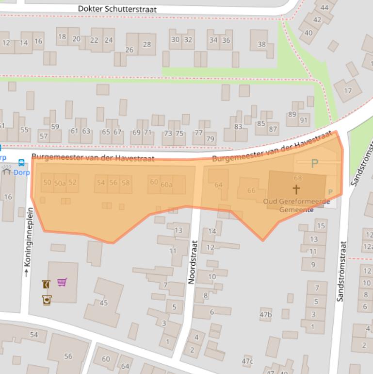 Kaart van postcodegebied 4307BE.