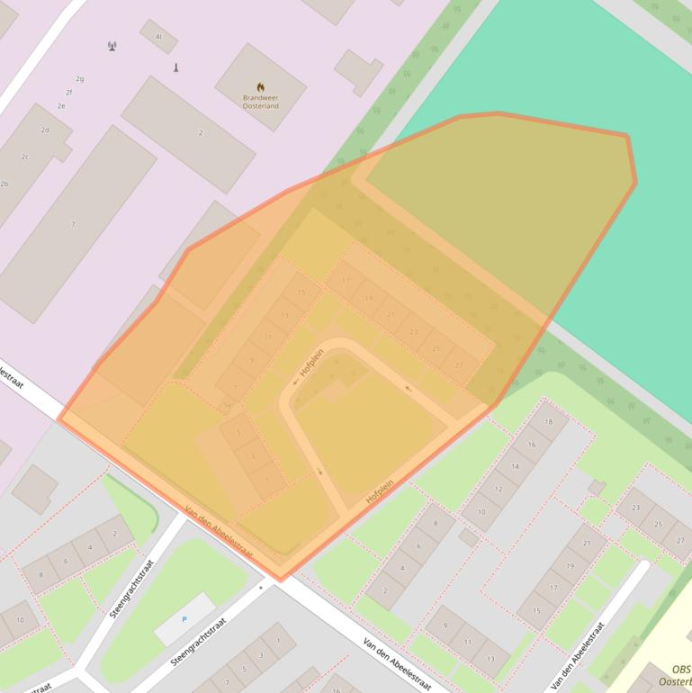 Kaart van postcodegebied 4307BK.