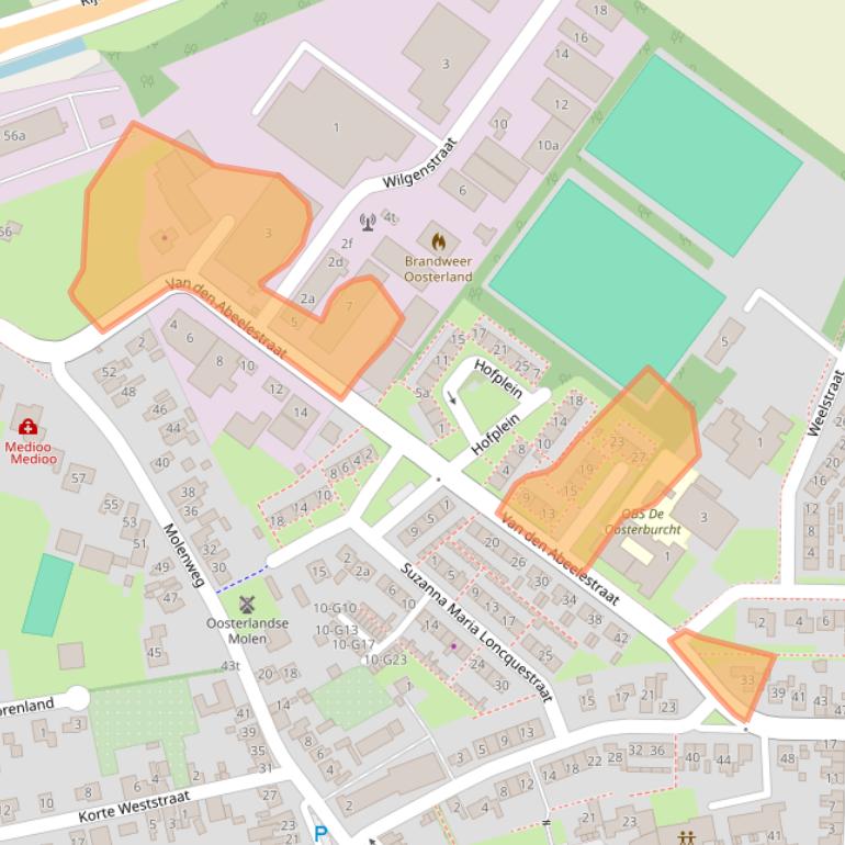 Kaart van postcodegebied 4307BM.