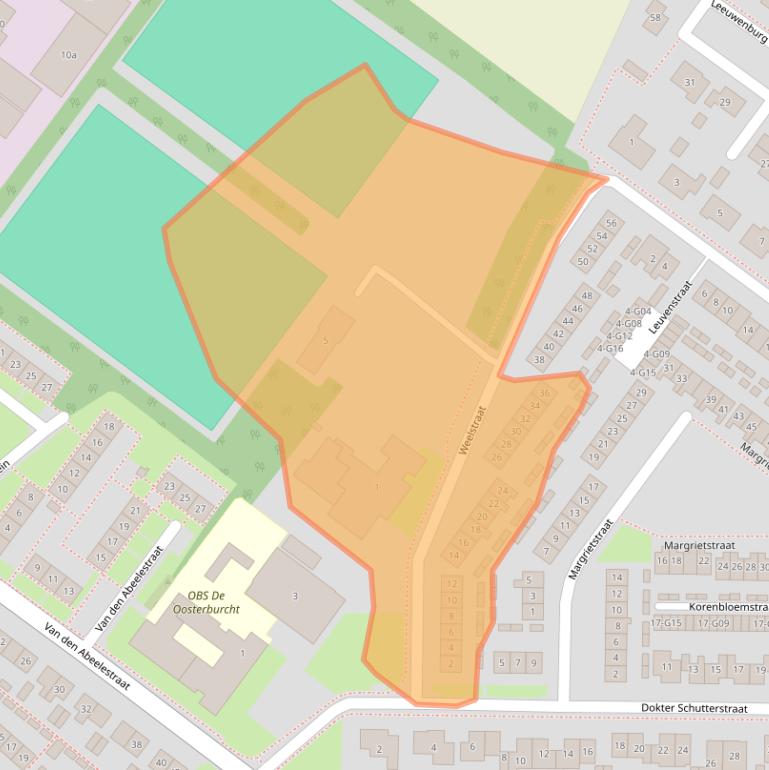 Kaart van postcodegebied 4307BR.